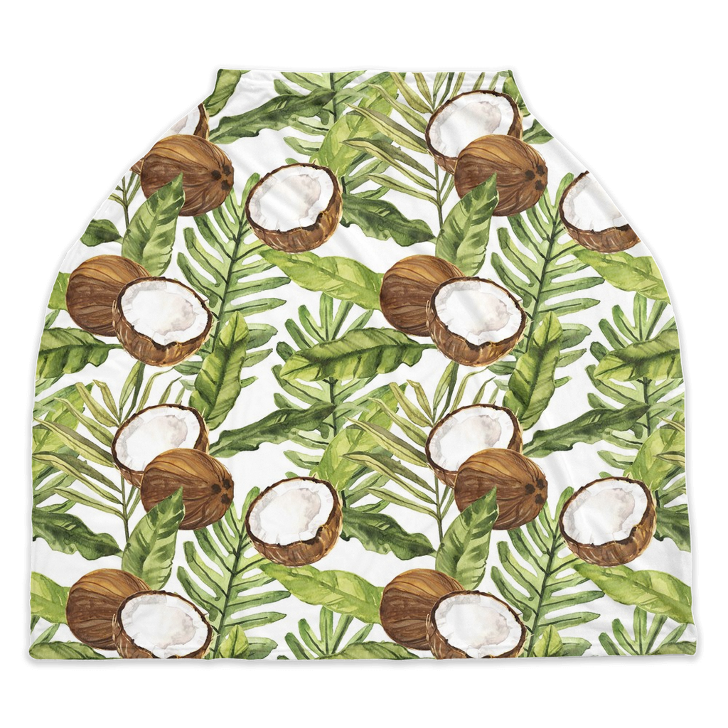 Coconut Car Seat Cover | Tropical Nursing Cover - Little Coconut