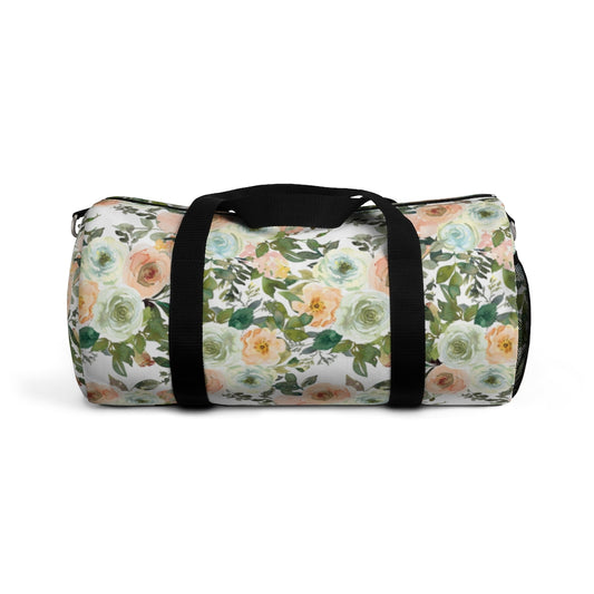 Floral Hospital Bag, Girl Overnight Bag - Peach Mint Garden
