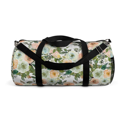 Floral Hospital Bag, Girl Overnight Bag - Peach Mint Garden