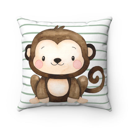 Monkey Pillow, Jungle Nursery Decor - Safari Explorer