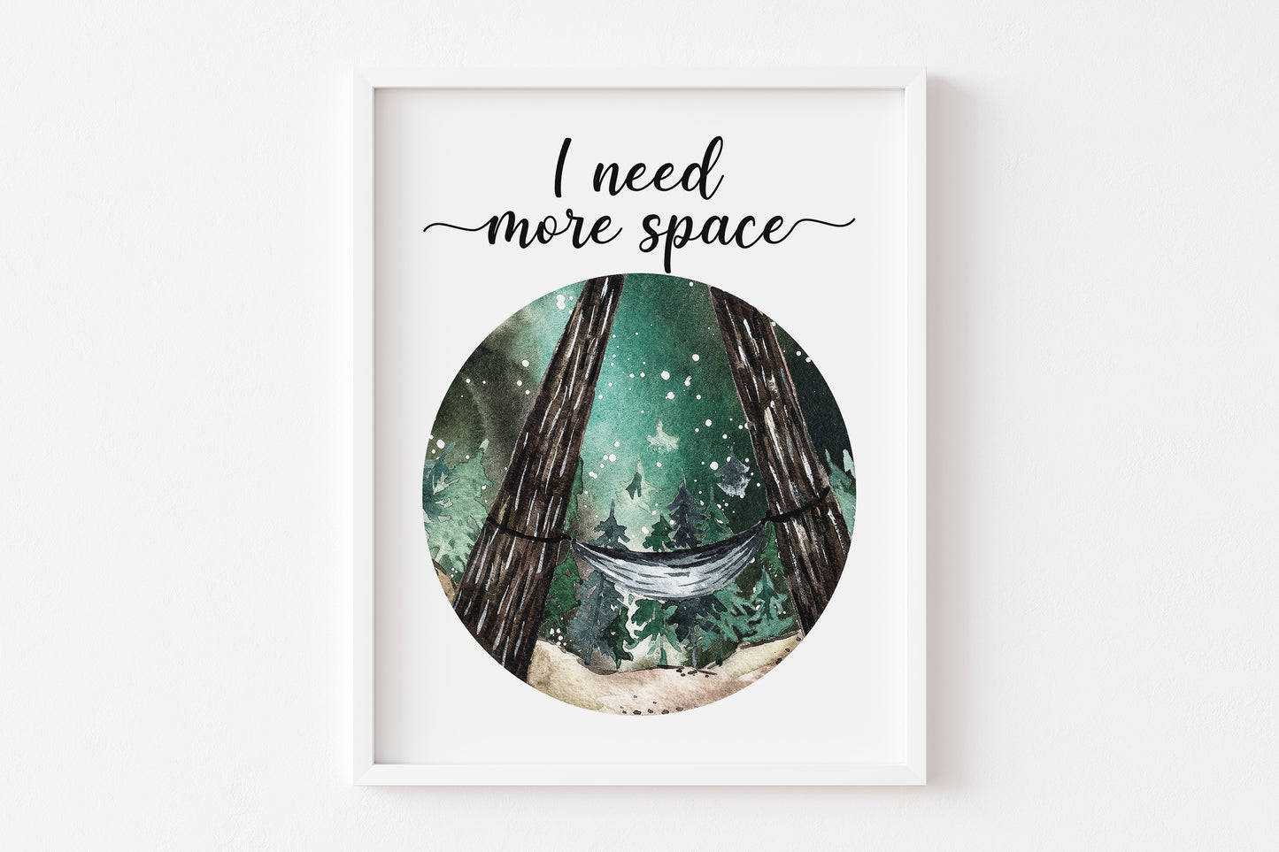 I Need more space, PRINTABLE Space Wall Art, Space Nursery Print